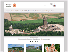 Tablet Screenshot of naturpark-kyffhaeuser.de